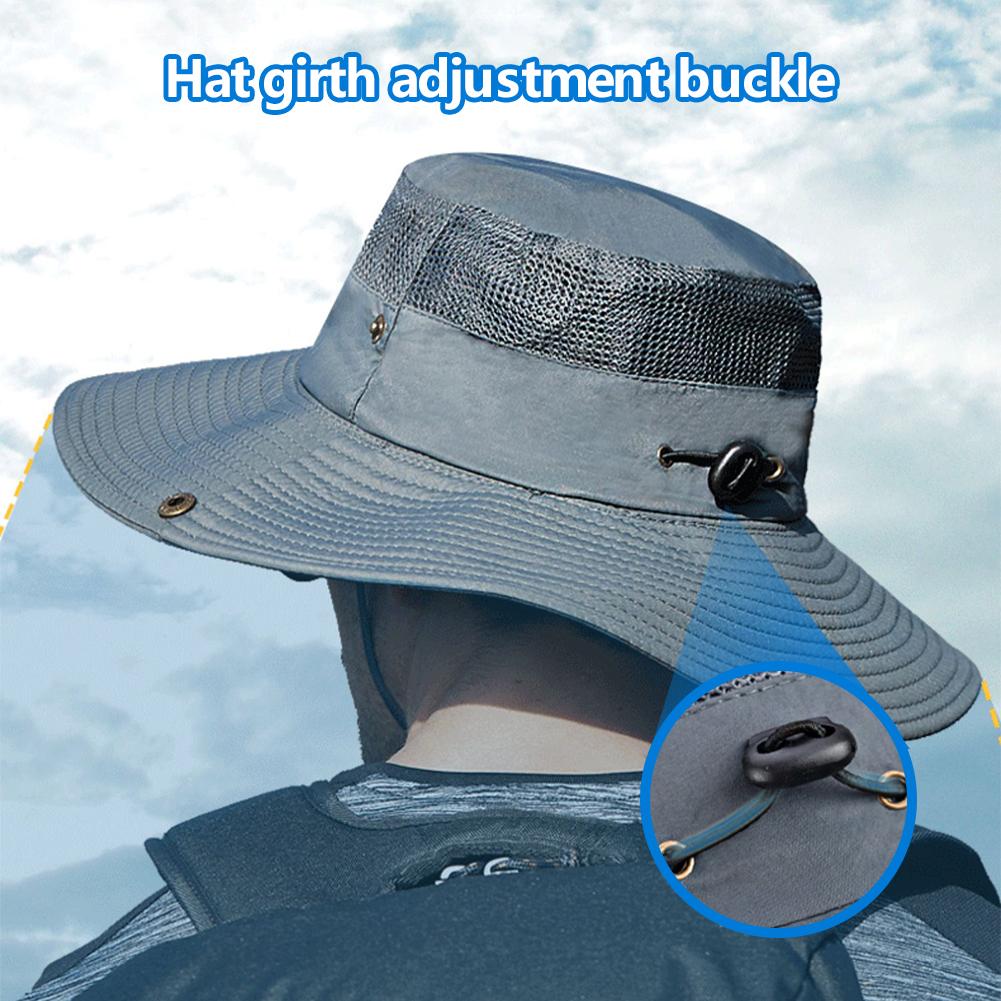 Fashion Summer Bucket Hat For Men Fisherman Cap Fishing Outdoor Sunshade Wide Brim Sunscreen Riding Hiking Suncreen Sun hat