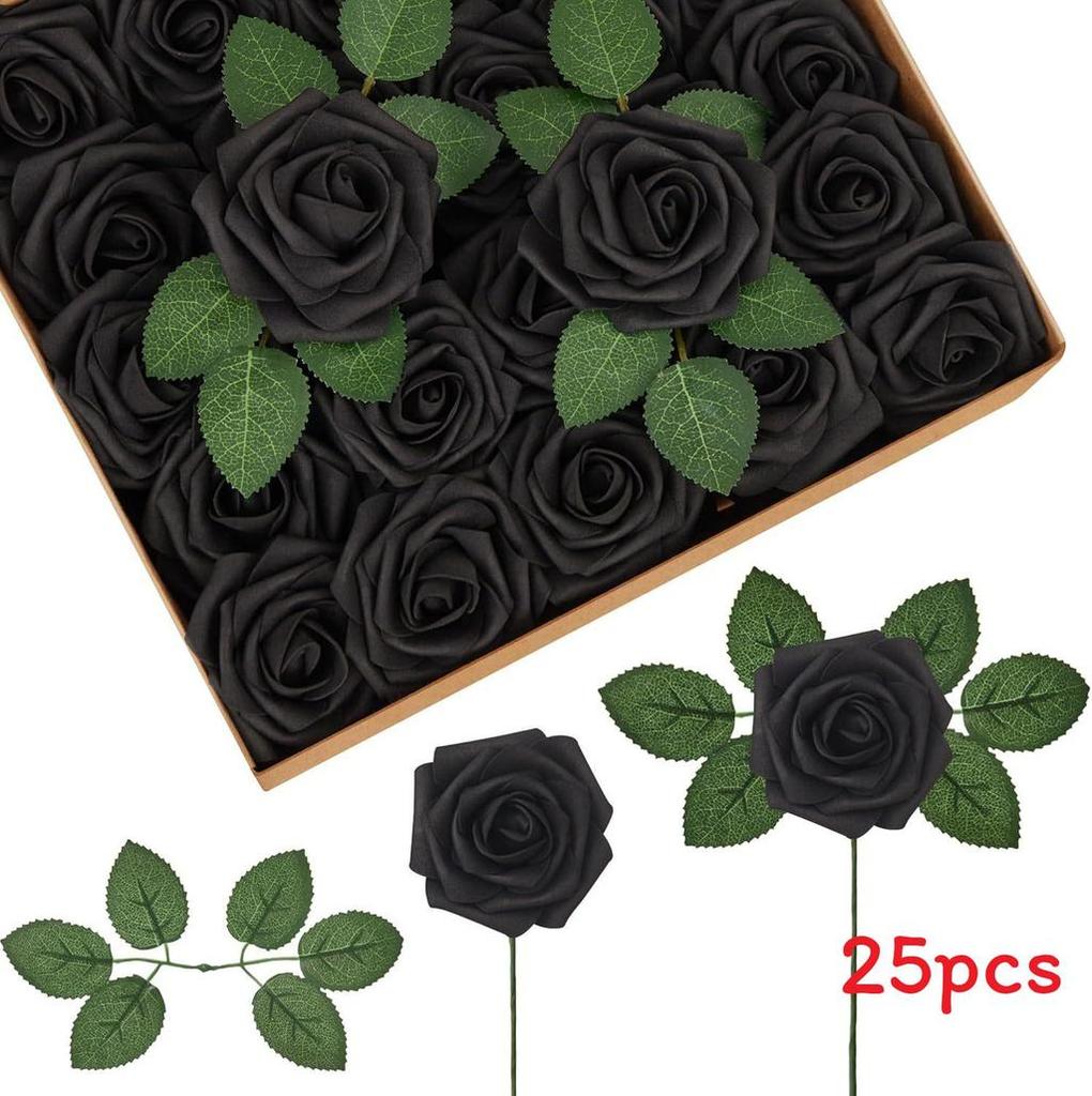 Foam Rose Flower Wedding Centerpiece Accessories With Stem For Home And Outdoor Decor
