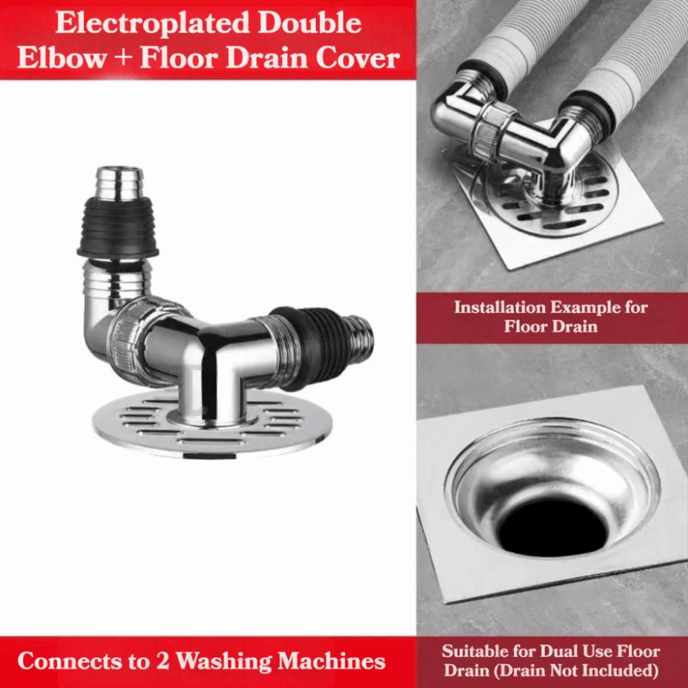 Three-Way Drain Connector Adapter 2-In-1 Universal Drain Adapter Home Laundry Use