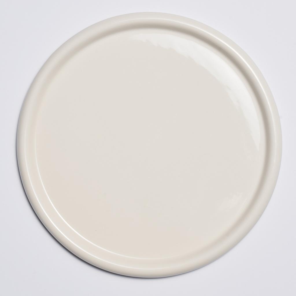 LASSIETTE NUBE Ceramic Large Round Plate Dishwasher Safe Yellow, White