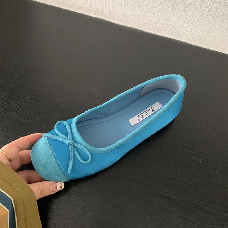 CNMR Элегантные женские балетки с бантом и круглым носком, удобные женские кожаные мокасины, одинарные туфли