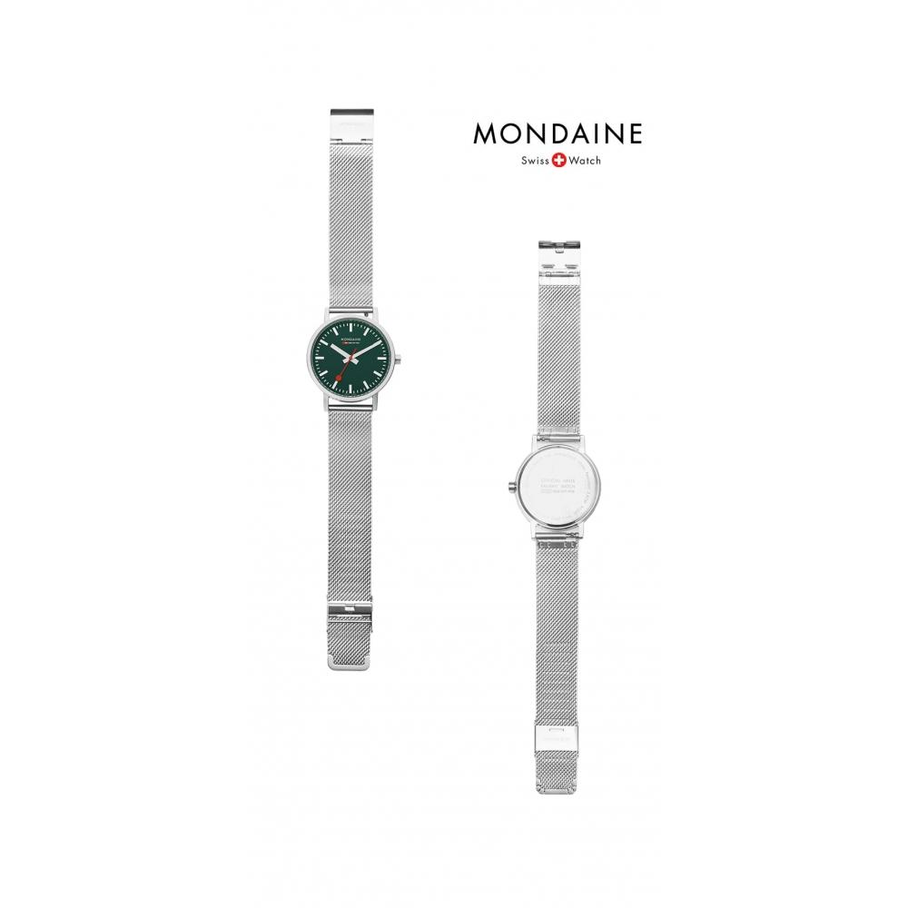 Mondaine A660.30314.60sbj Классические лесные зеленые часы Public Metal