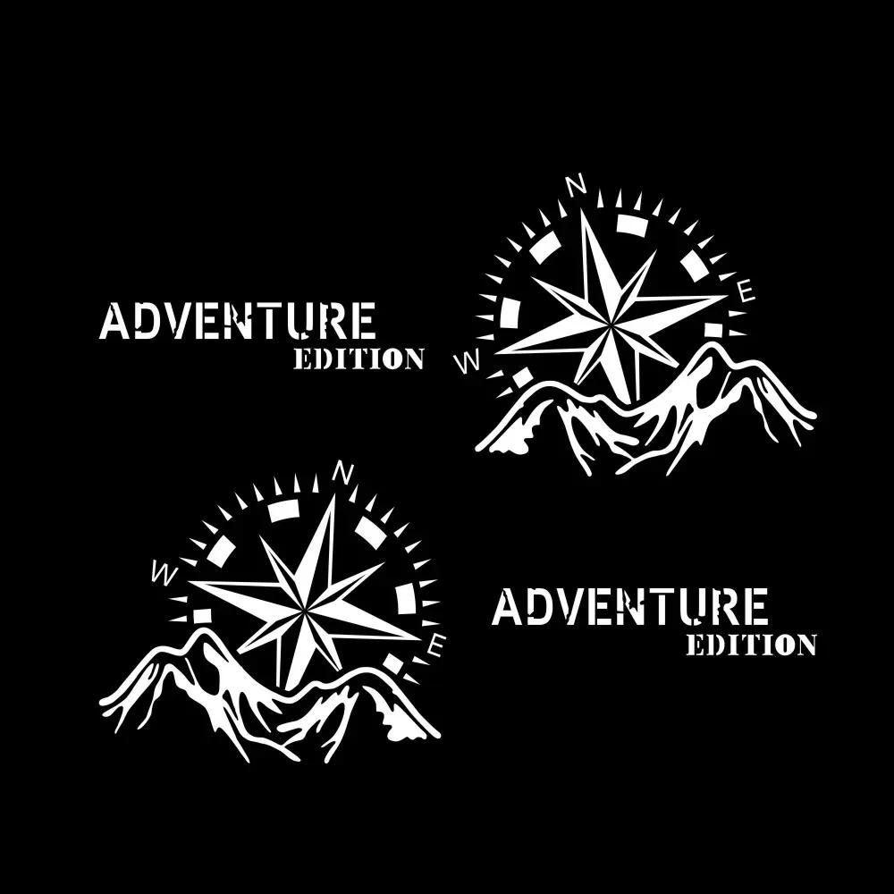 Боковые декоративные наклейки на кузов автомобиля 'Adventure Edition' с изображением горного компаса, виниловые наклейки, аксессуары для декора автомобиля для VW T6 T5