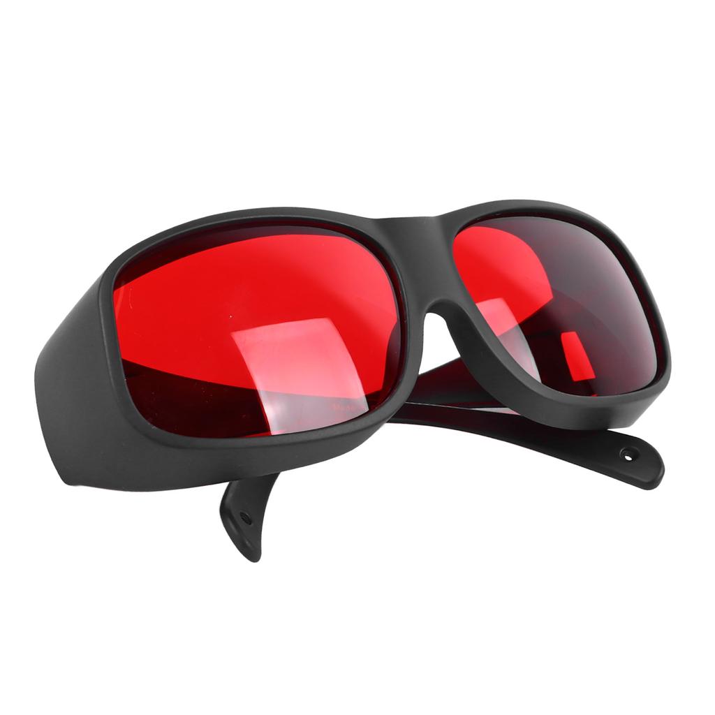 Laser Safety Glasses 200 To 590nm Black Frame Red Lens Eye Protection Goggles for Laboratory