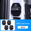 SUG2   Car Silicone Door Lock Cover Protective Cap Stickers Accessories For Mercedes Benz AMG W126 W140 W190 W222 4MATIC W204 W212 W203