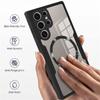 Противоударный чехол Magsafe на 360° для Samsung Galaxy S25 S24 S23 S22 S21 Ultra Plus FE Беспроводная зарядка Прозрачная крышка