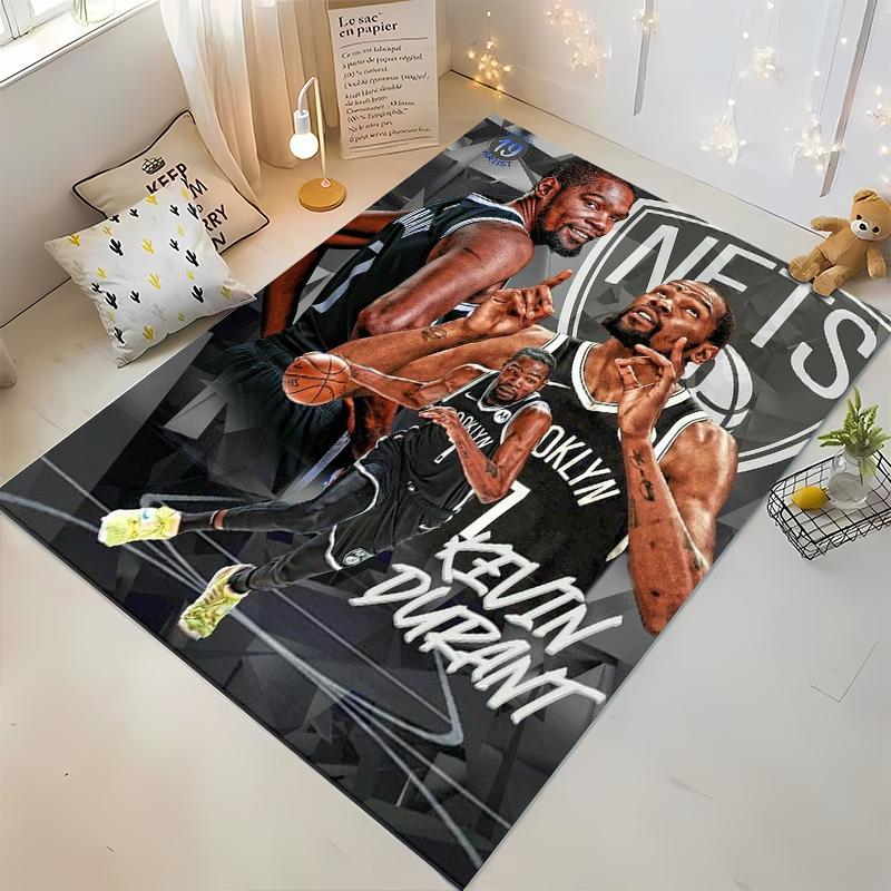 "Kevin Durant Brooklyn Nets Basketball Graphic Rug - Non-slip rug suitable for living room and bedroom sofas"