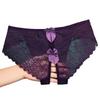 Женские трусики с низкой талией, с открытым шаговым швом, с бантом, тонкие прозрачные кружева