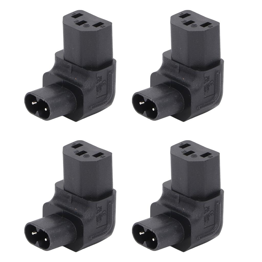 IEC320 C8 To C13 Power Adapter Male To Female 90 Degree Power Socket Adapter for Printer Scanner