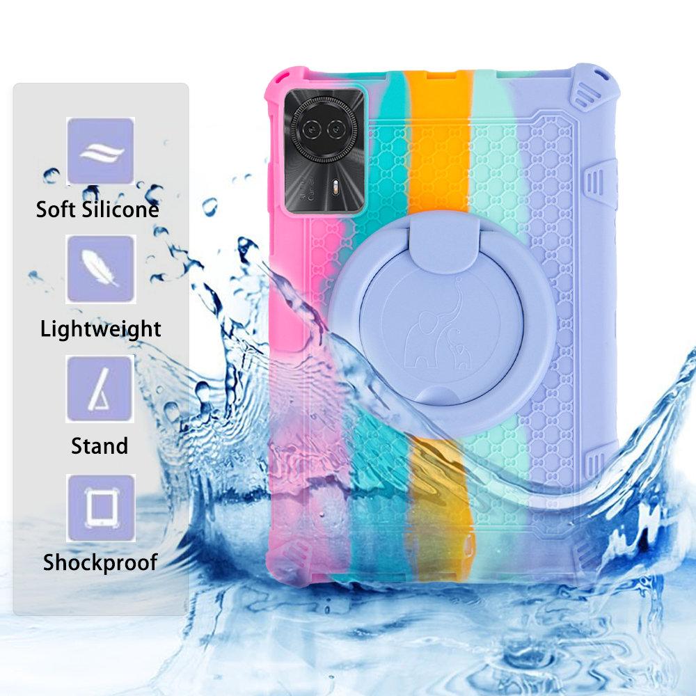 360 Rotaiting Stand Case For Doogee T30 Pro T30SE 11'' Soft Silicone Tablet Cover With Strap Pen