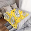 1pc Yellow pattern Digital Printed Design Pattern Blanket, All-Season Soft and Warm Throw, Ideal for Home Bedroom, School Dormit