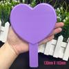 Low Moq Heart pink Shade Mirror for Makeup Custom logo Handle Makeup Colorful  Cosmetic Mirror