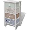 VidaXL French Style Storage Cabinet 4 Drawers Wood
