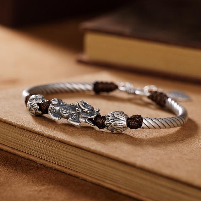 Ожерелье из стерлингового серебра 925 пробы, ручная работа, квадратный кулон из тайского серебра, плетеная цепочка на шею, ювелирные изделия из чистого серебра