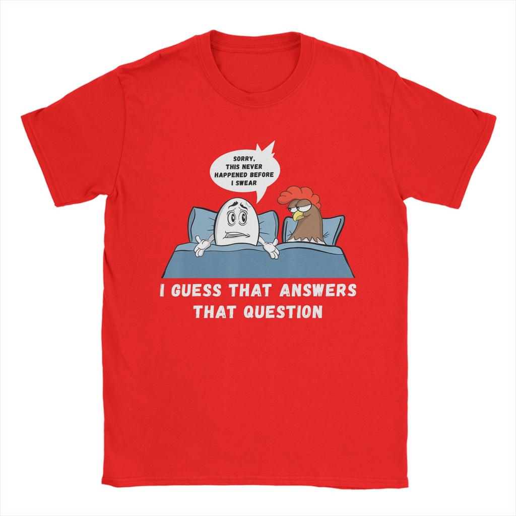Harajuku T Shirt Summer Which Came First Chicken Or Egg Joke Funny Adult Humor Hippie TShirts Cotton Tshirt for Mens Y2K Tees