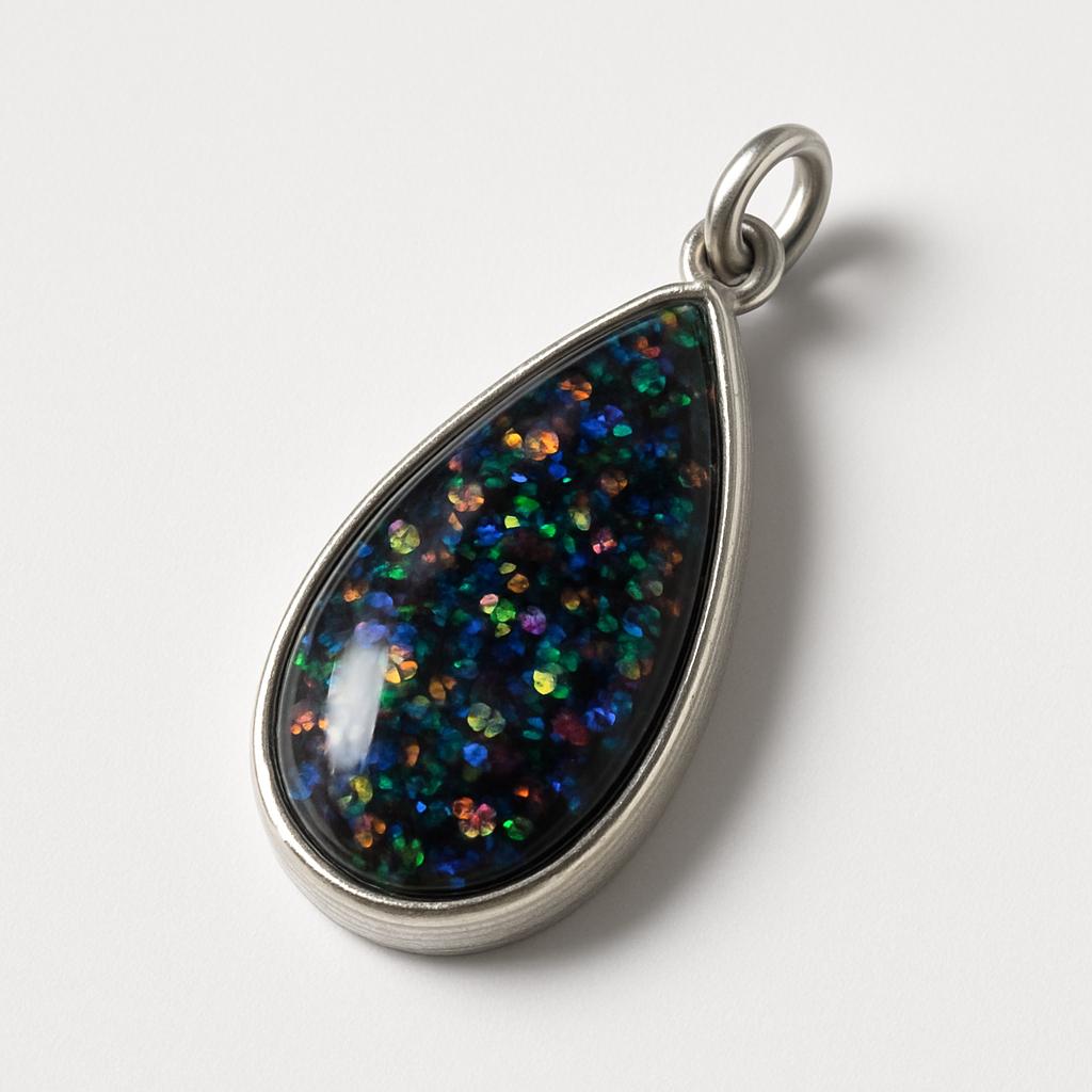 AA++ Certified 16 Ct Natural Black Opal 925 Silver Pendant Jewelry For You