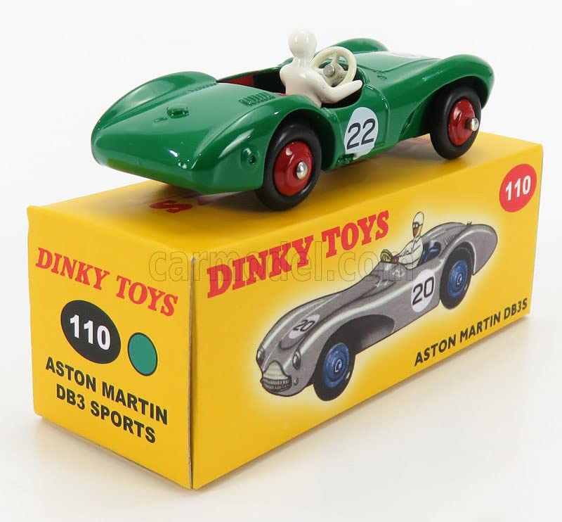 DINKY TOYS масштаб Aston Martin DB3S Зеленый ASTON MARTIN DB3S Репродукция Литая модель автомобиля 110 1/43