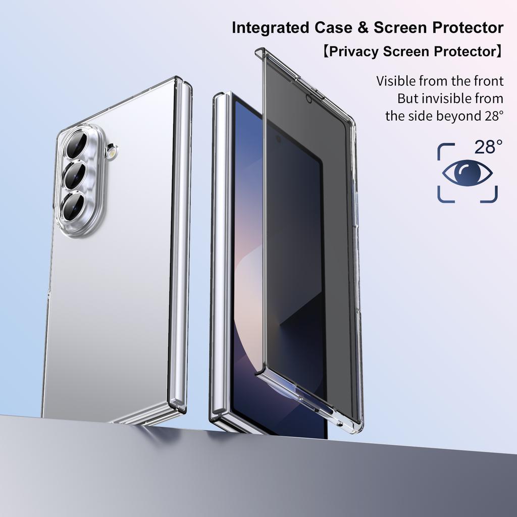 High Transparency Anti Peeping Folding Protective Phone case for Samsung Galaxy Z Fold7  Customizable Hot Saling