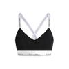 Ss23 Letter Logo Print Color Block Bra Women Underwear Black QF7059EUB1