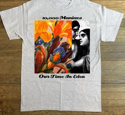 Винтажная футболка 10000 Maniacs 1992 Our Time In Eden Хлопок Спортивно-серый S-4XL BL455
