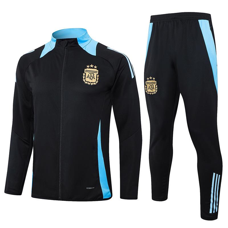 2024 country captain zipper Argentina Portugal Italy Brazil Germany warm-up jersey football jersey