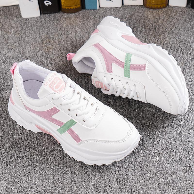 Spring New Korean Style Sneaker Women's Shoes Flat Slimming Internet Celebrity Student Ins Casual White Shoes