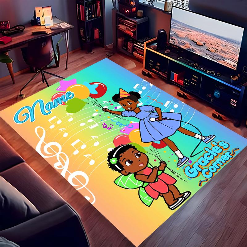 Custom personalization Gracies Corner Print Area Rug - Soft, Washable Non-Slip Indoor Mat,Living Room,Home&Office Decorative Rug