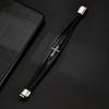 Fashionable Cross Pattern Multi-layer Woven Leather Bracelet Hot Selling Cross-border Source Trendy Men's Accessories