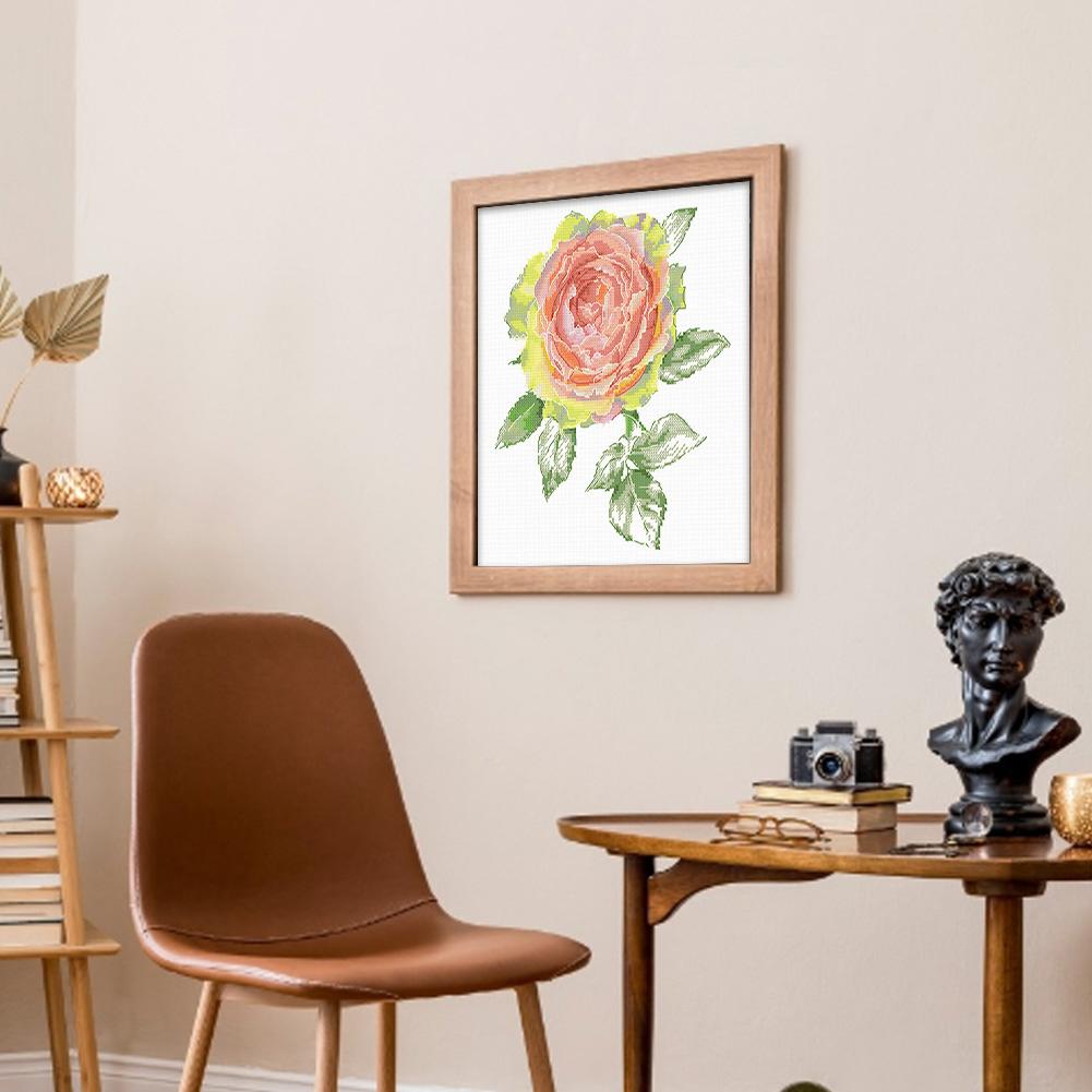 Набор для вышивки крестом «Роза» из эко-хлопка 11CT, 35x40 см