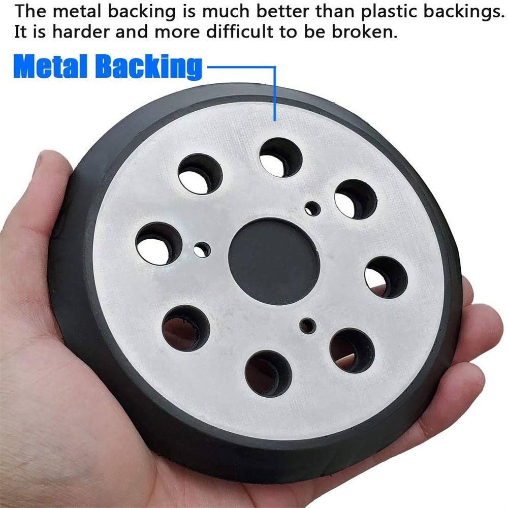 5-дюймовая 8-отверстная шлифовальная подошва на липучке с металлической подложкой