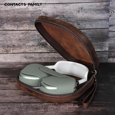 Защитный чехол из коровьей кожи для AirPods Max: Накладная сумка на молнии
