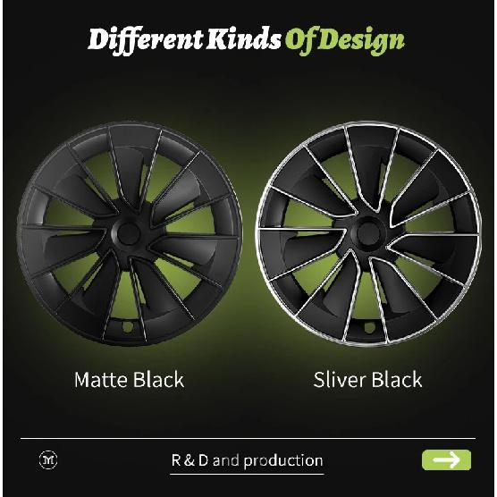 4PCS 19 Inch Knife Wheel Cover Design For TESLA Model Y 2020-2024 Hubcaps Performance Wheel Cap Full Rim Cover Accessories