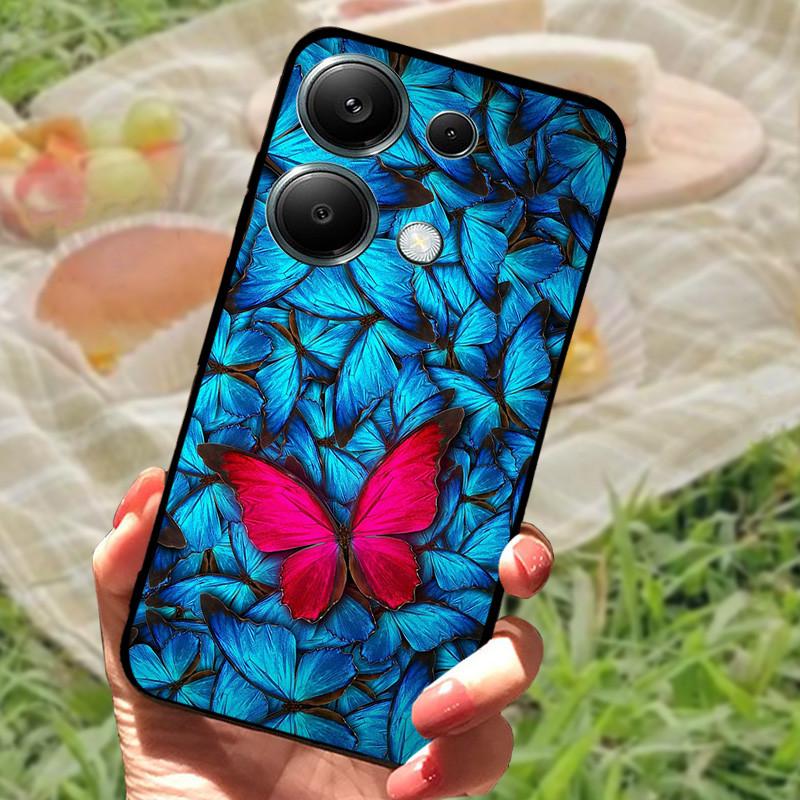 Чехол для Poco M6 Pro 4G Чехол Poco M6 4G Силиконовый Мягкий Мраморный Бампер Coque для Xiaomi Poco F6 Redmi Turbo 3 5G Защитные Fundas