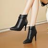High Heel 9.5cm Women's Winter Pointed Toe Thin Heels Ankle Boots Back Zipper Casual Boots for Women Ladies Vintage Classic Versatile Boots