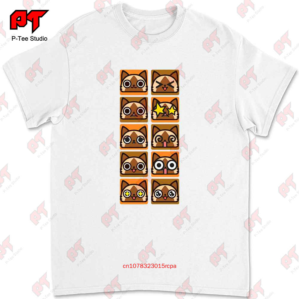 Monster Hunter Airou Faces Tshirt KZOU