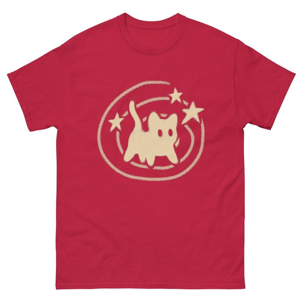 90s Y2k Scary Tomcat Cat Is Scared Under Starry Tail TShirt