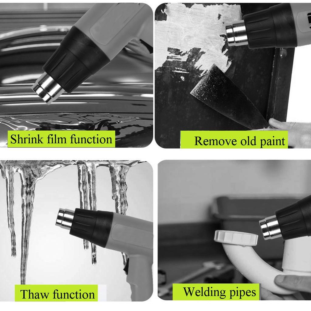 220 В 2000 Вт промышленные электрические фены терморегулятор тепловые пушки ЖК-дисплей термоусадочная упаковка термоэлектрический инструмент