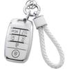 Kia Key Fob Cover with Keychain, Soft TPU Key Case Fit for Kia Optima Sportage Sorento NIRO Sedona