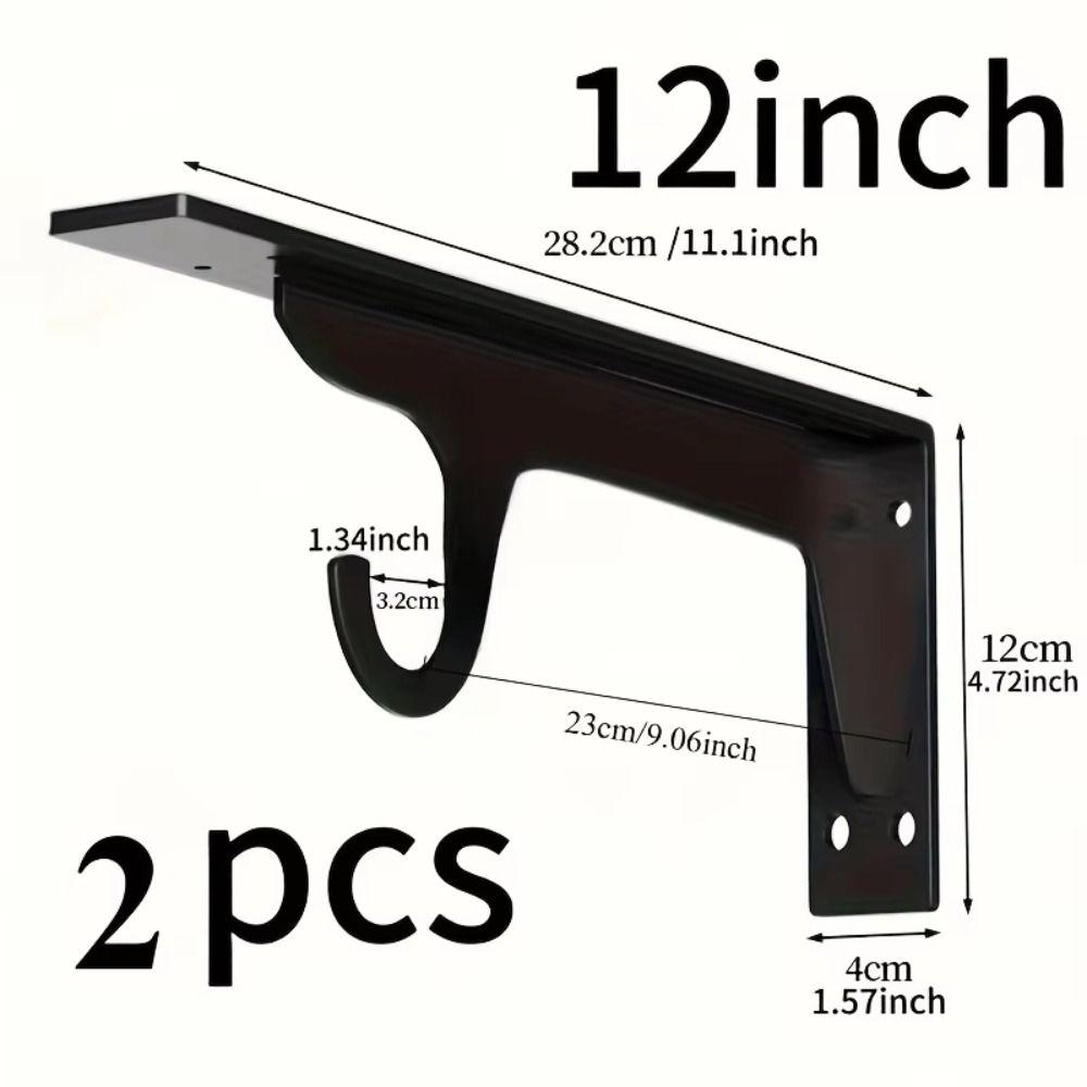 2 Piece Set Durable Metal Metal Brackets Heavy Duty Load-Bearing Supports  Industrial Use