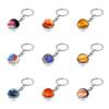 Elegant Zinc Alloy Universe Galaxy Planet Double-sided Glass Ball Keychain