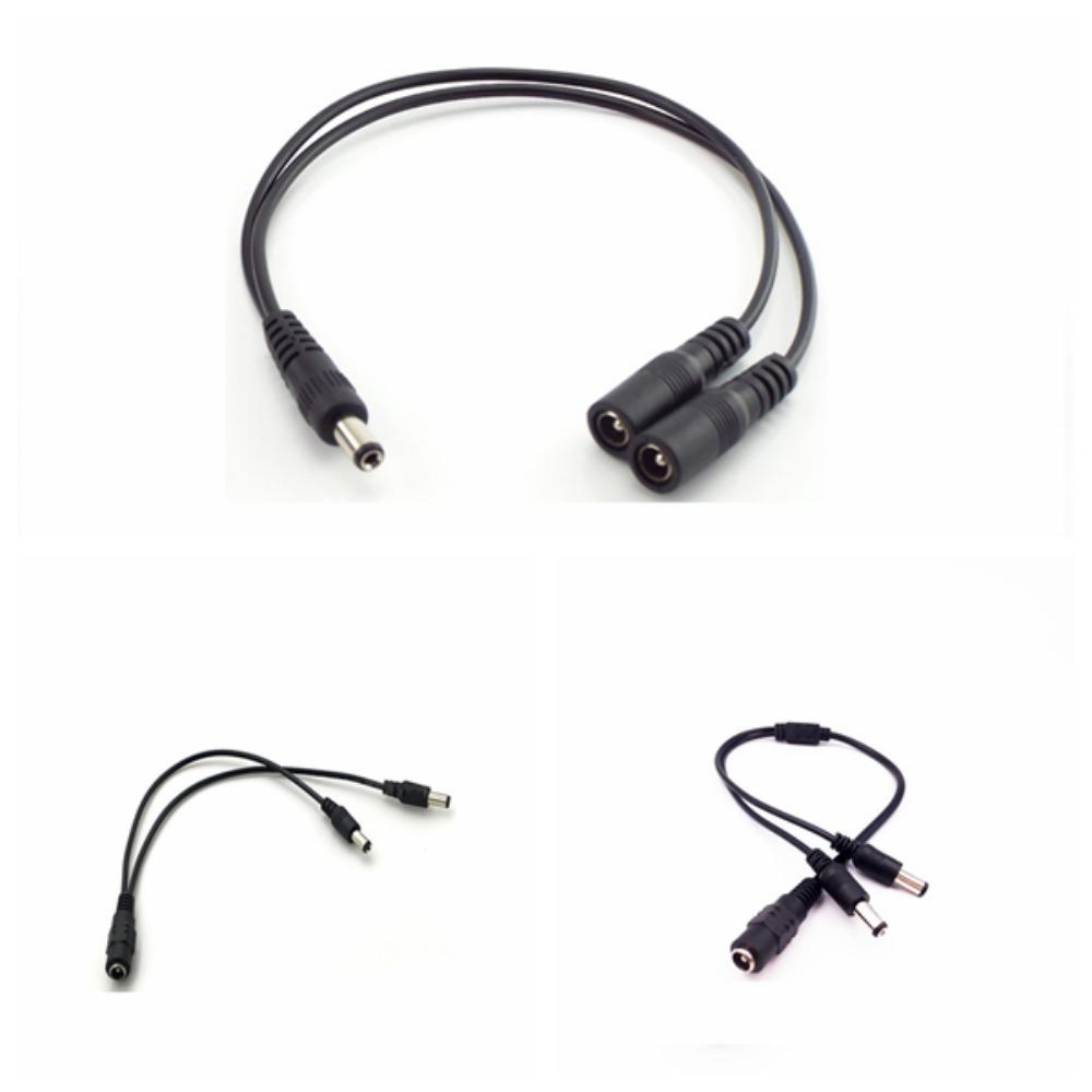 Разъем-разветвитель питания постоянного тока, адаптер питания, один кабель-удлинитель для двух источников питания