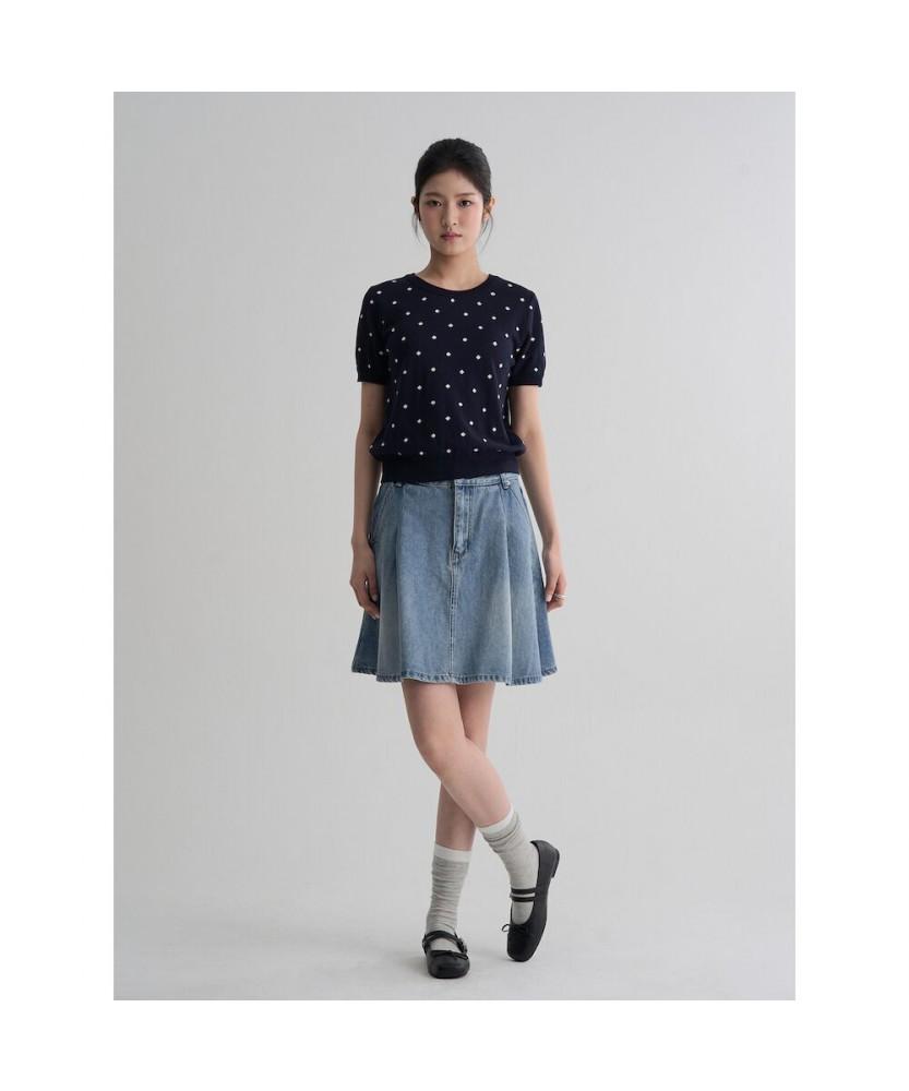 8SECONDS Dot Short Sleeve Pullover Navy