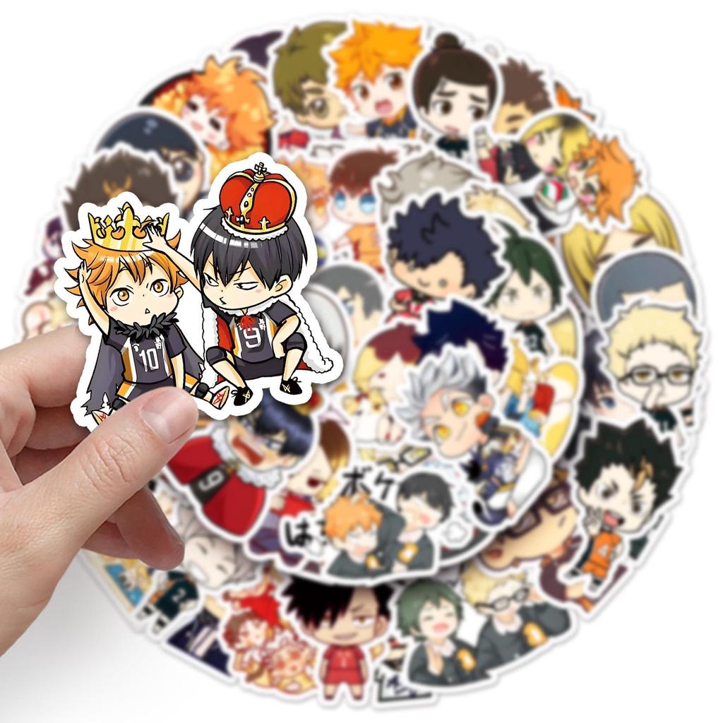 51 Граффити-стикер Haikyuu: Милые японские аниме-украшения для телефона, компьютера и бутылки для воды