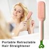 Портативная расческа для выпрямления волос с длинной не повреждающей массажной ручкой для кожи головы, антистатическая расческа для волос, женская парикмахерская, выдвижная