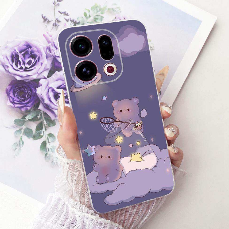 Clear For Oppo Find X9 Case Cover Cute Cat Fashion Butterfly Luxury Painted Soft Casing For Oppo CPH2797 PLJ110