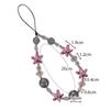 Anti-lost Starfish Phone Case Lanyard Short Colorful Ball Beaded Phone Strap  Female Lady Girl