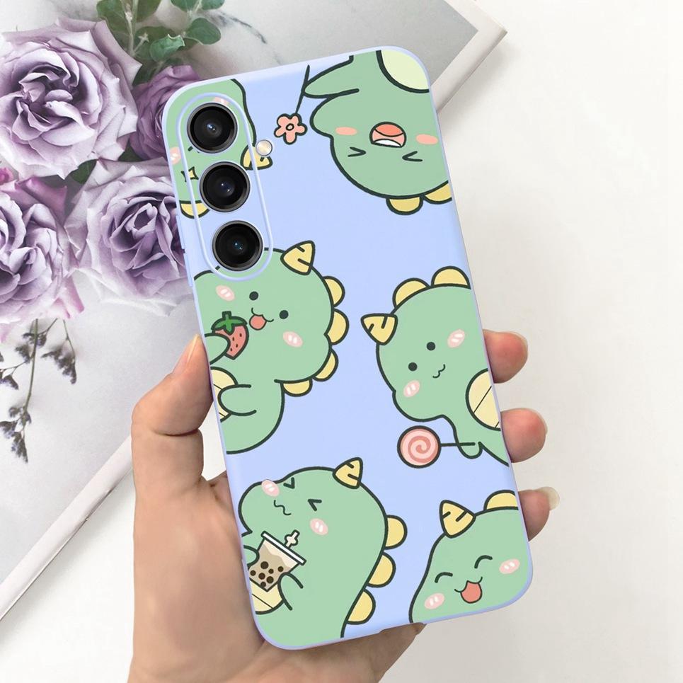 Для Huawei Samsung Galaxy M15 F15 Задняя крышка Мягкий матовый жидкий силикон Чехол Samsung F15 Корпус Астронавт Динозавр