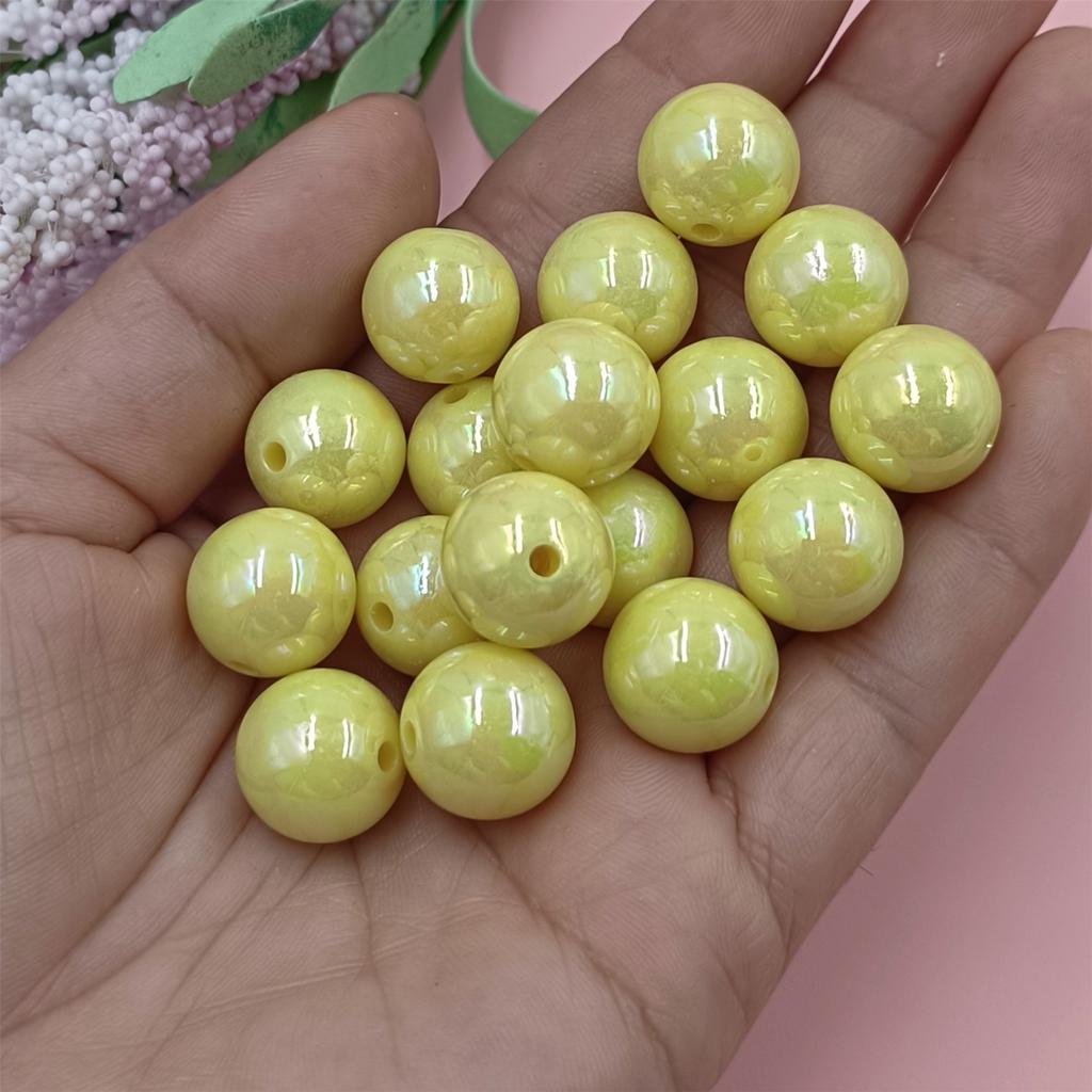 30 шт. свободные бусины AB Magic Color 14 мм, круглые аксессуары, модные акриловые серьги-браслеты «сделай сам», изготовление ювелирных изделий, материалы ручной работы