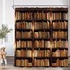 Винтажная книжная полка Библиотека Шторка для душа Книжный шкаф Книги Ретро Кабинет Декор для ванной Комната волшебника Магическая комната Полиэстеровая шторка для ванны