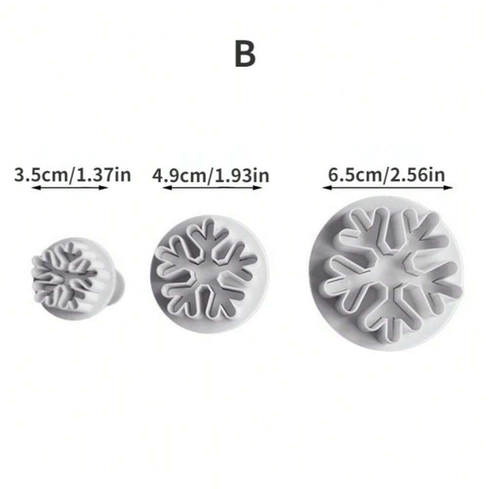 Печенье в виде снежинки Форма для печенья Помадка Инструмент для сахарного ремесла Формочки для печенья Xams Snow Cupcake Инструмент для украшения торта Рождество